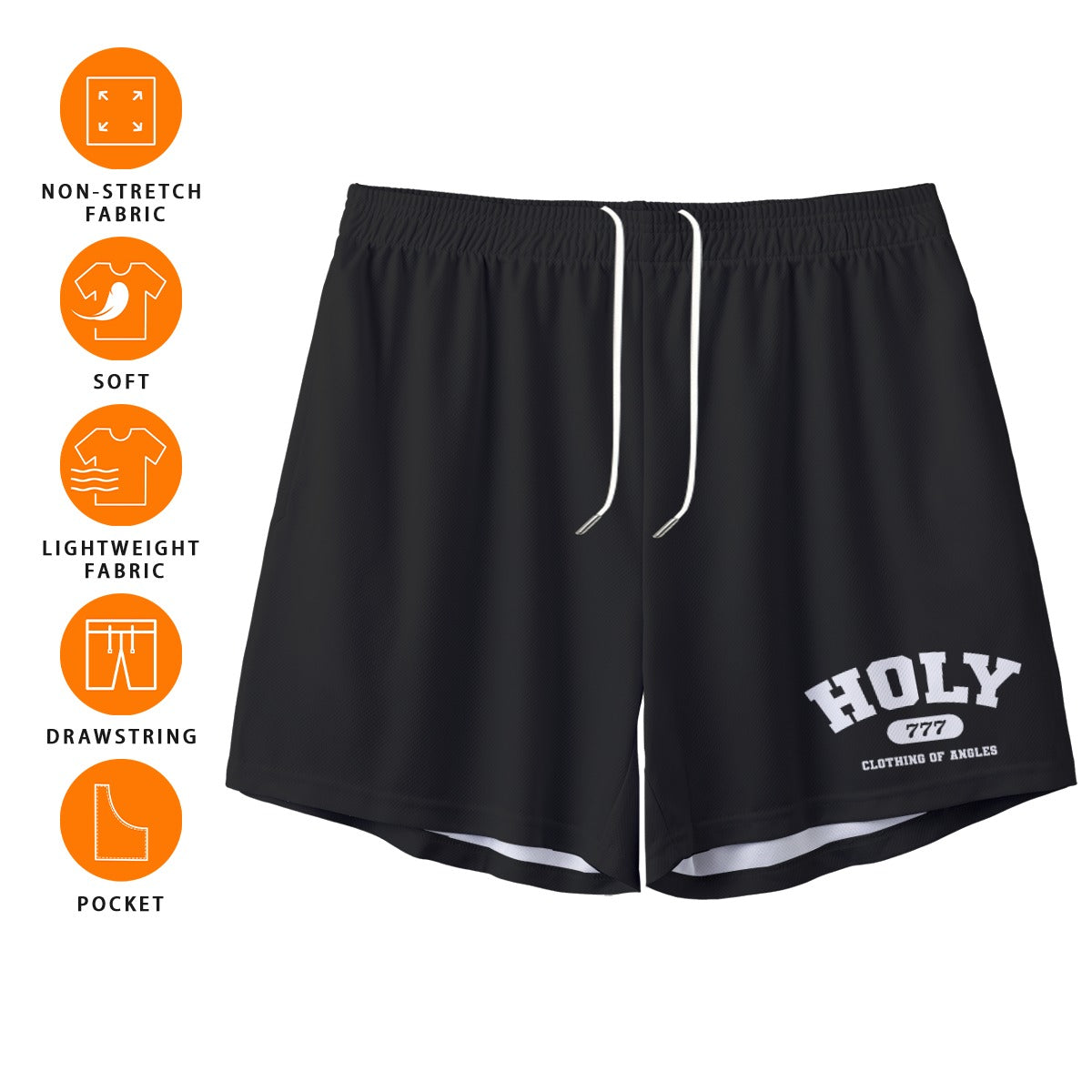 Black Mesh Shorts "Holy Edition"