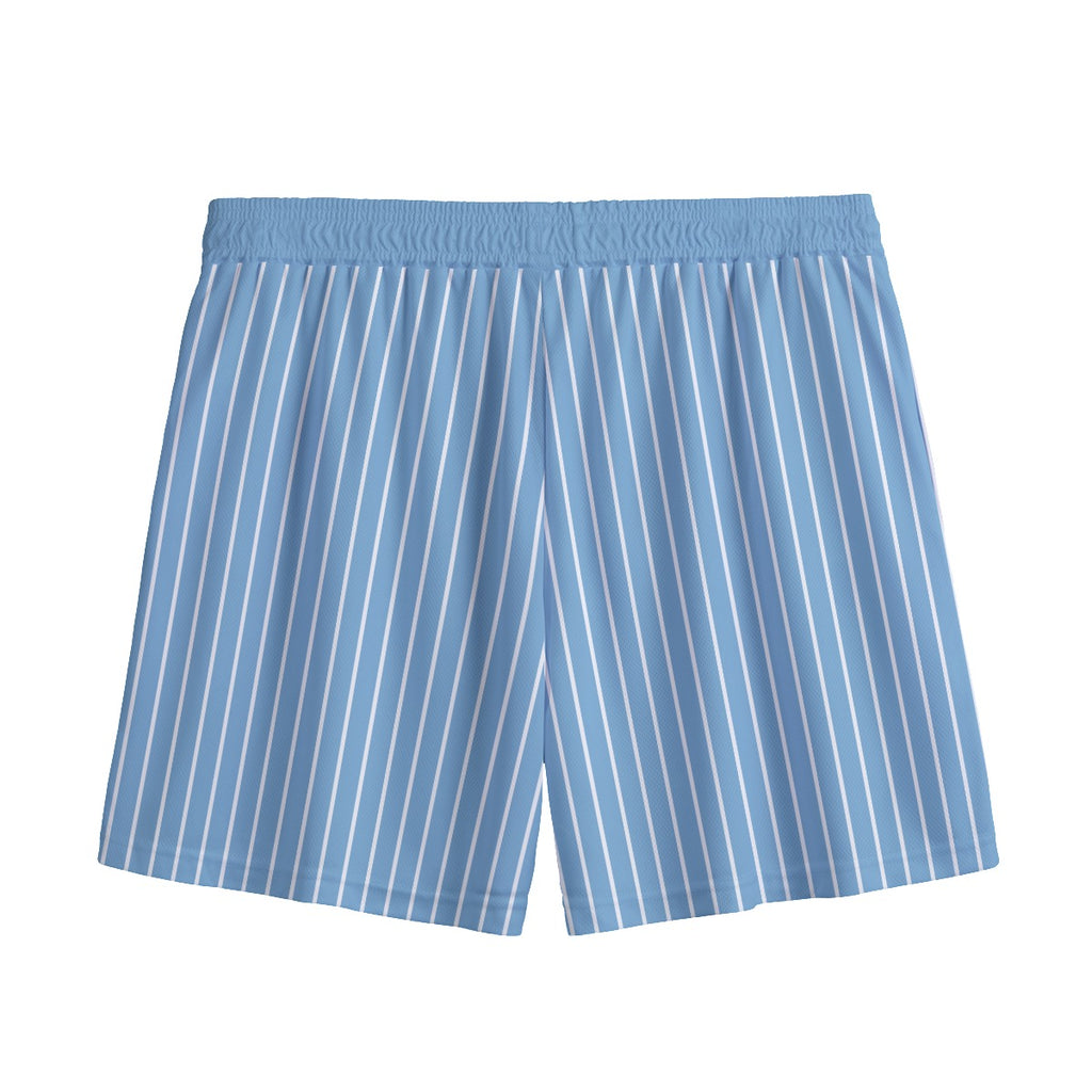 Pinstripe Blue Mesh Shorts