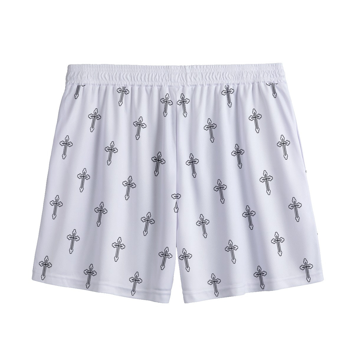 Cross Pattern Mesh Shorts