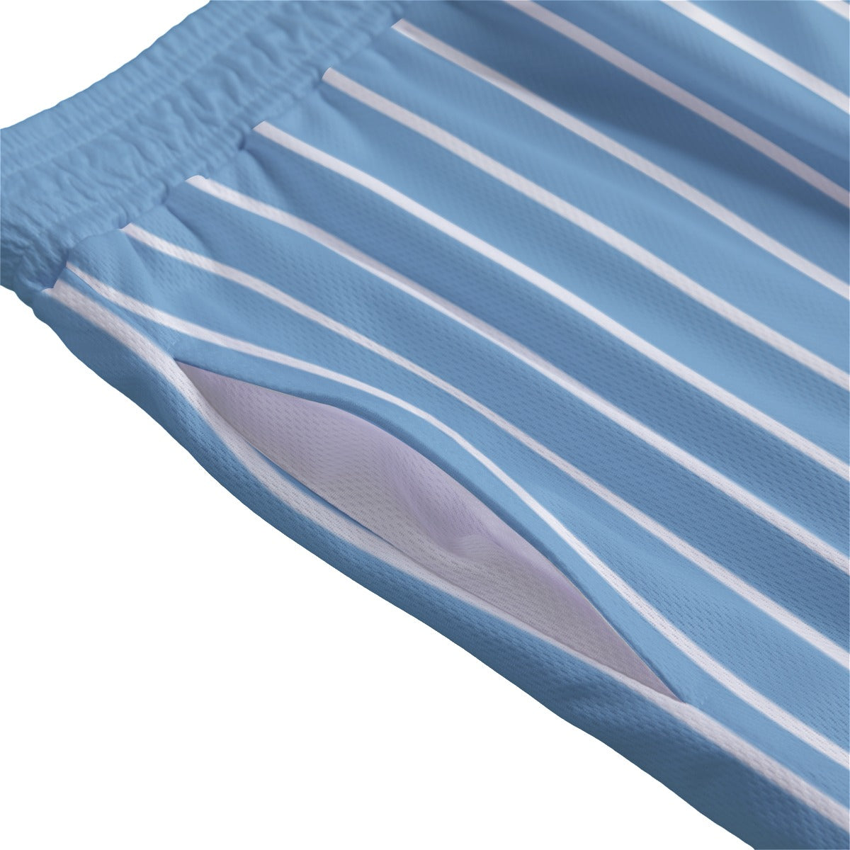 Pinstripe Blue Mesh Shorts