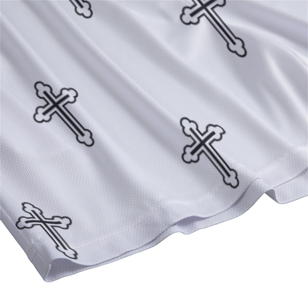 Cross Pattern Mesh Shorts