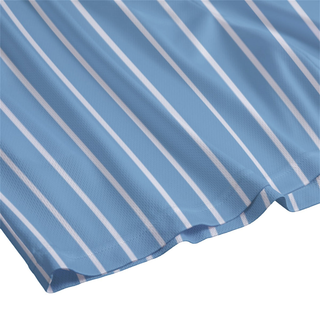 Pinstripe Blue Mesh Shorts